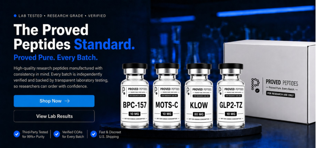 Proved Peptides premium research peptides banner